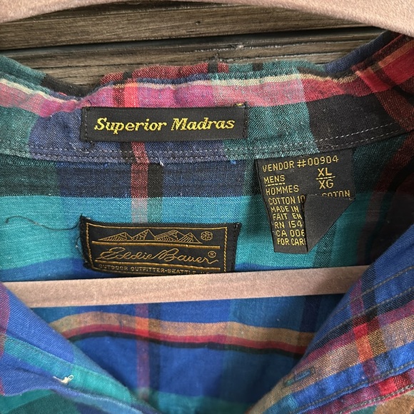 Eddie Bower Plaid button up - Picture 2 of 3